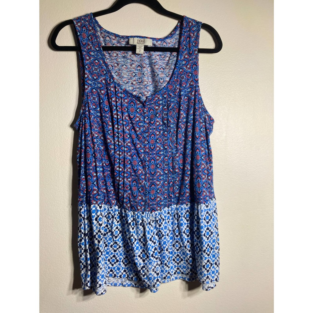 Vintage American Blue-XL Cotton pajama Top